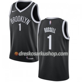Muški NBA Dres Brooklyn Nets DAngelo Russell 1 Nike 2017-18 Crna Swingman